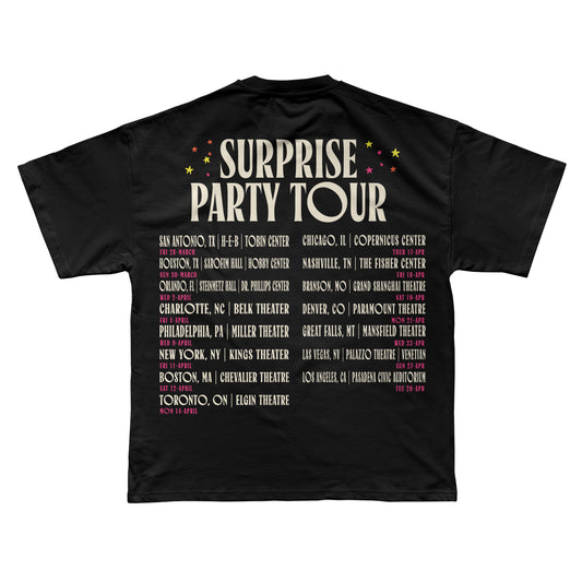 Sturniolo Surprise Party Tour Star Dates Tee - Black