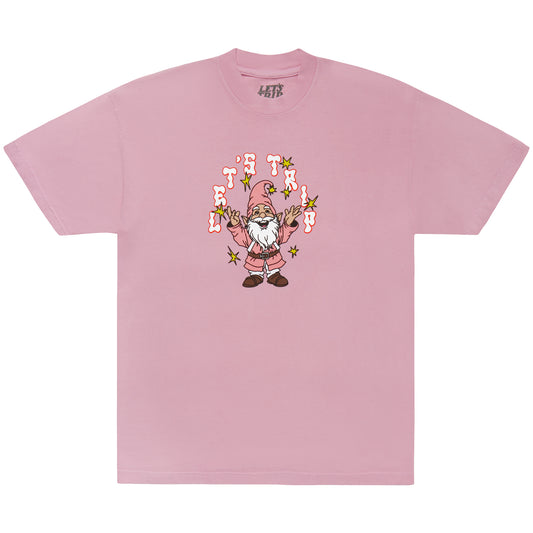 Let's Trip Gnome Tee - Pink